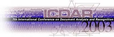 ICDAR 2003, Edinbourgh, UK