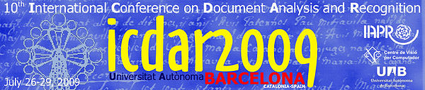 International Conference on Document Analysis and Recognition (ICDAR) 2009, Barcelona, Spain